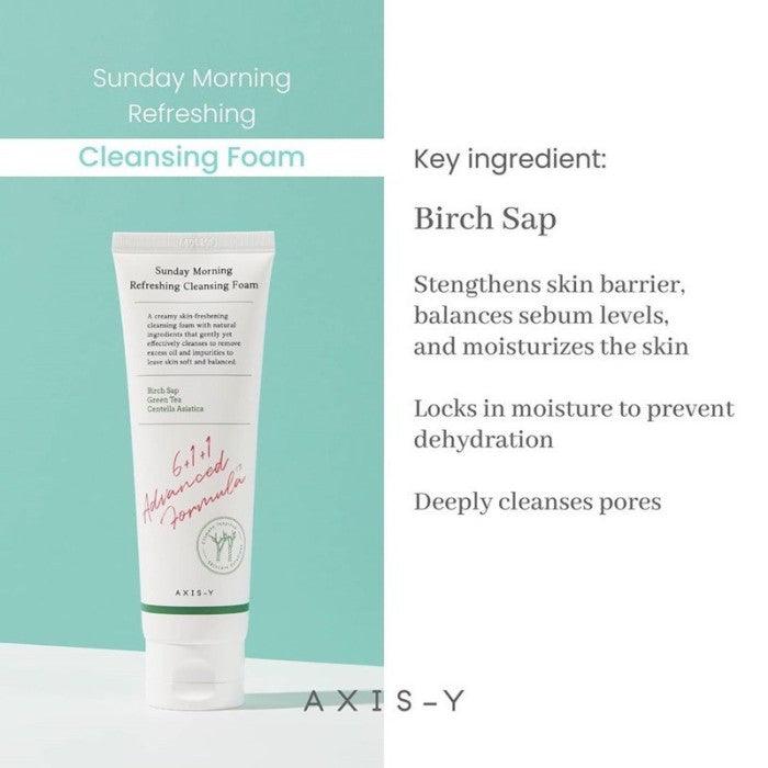 AXIS - Y - Sunday Morning Refreshing Cleansing Foam - 120ml - YEPPEOYO.