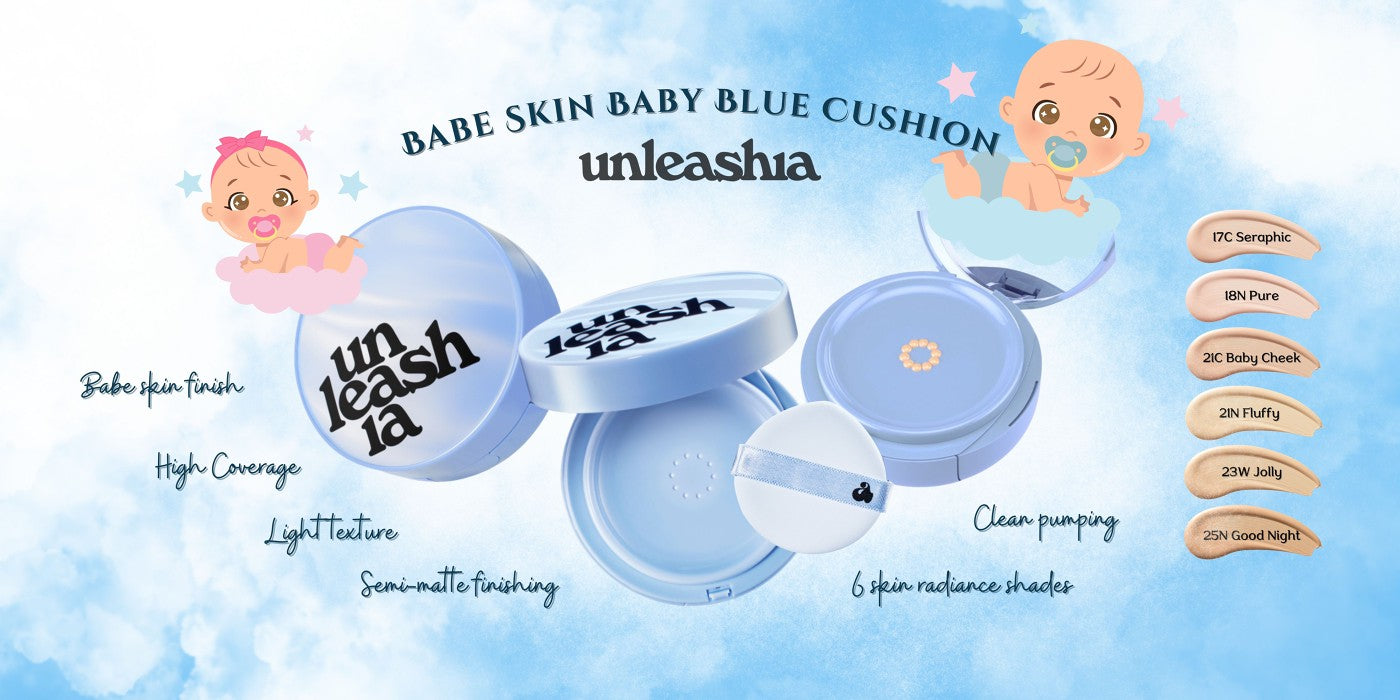 UNLEASHIA - Babe Skin Baby Blue Cushion - 17C Seraphic - 15g