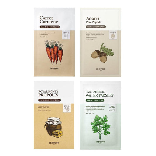 SKINFOOD - Sheet Mask - 1pc (4 types) - YEPPEOYO.