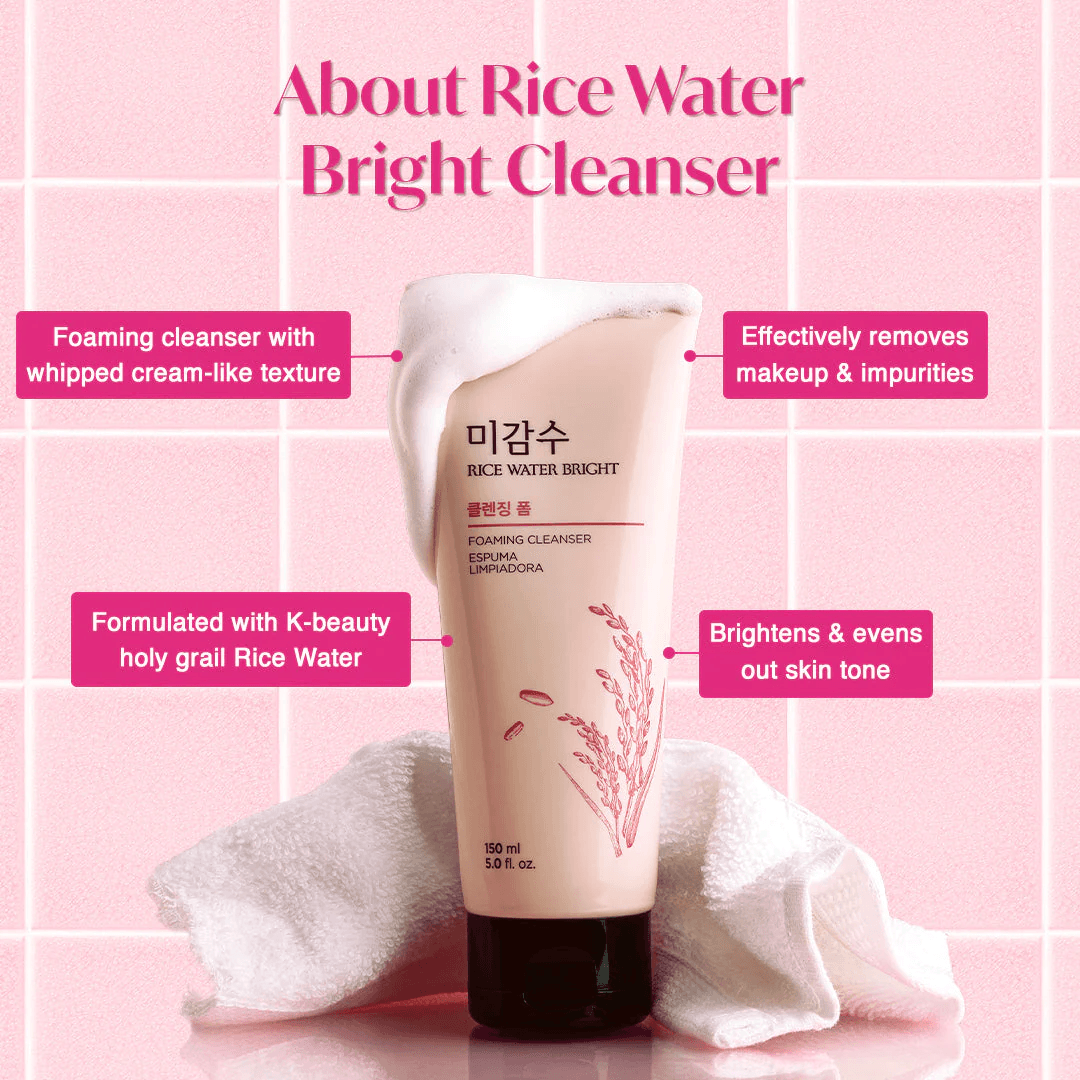 THE FACE SHOP - Rice Water Bright Cleansing Foam - 150ml - YEPPEOYO.