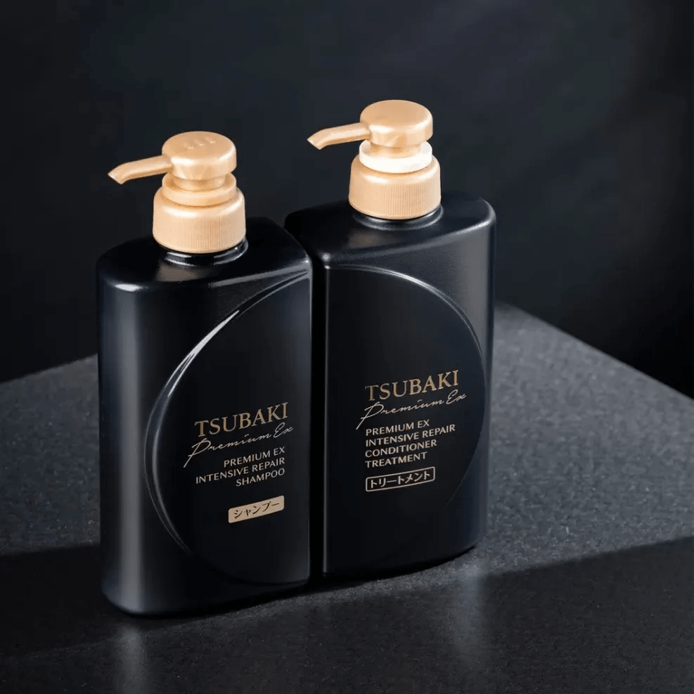 Shiseido - Tsubaki Black Premium EX Intensive Repair Hair Shampoo - 490ml - YEPPEOYO.