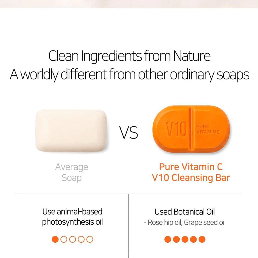 SOME BY MI - Pure Vitamin C V10 Cleansing Bar - 106g - YEPPEOYO.