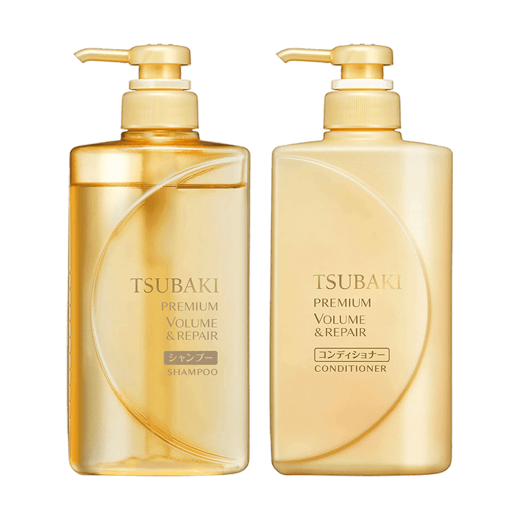 TSUBAKI - Premium Vlume & Repair Shampoo & Conditoner Set - 490g x 2 - YEPPEOYO.