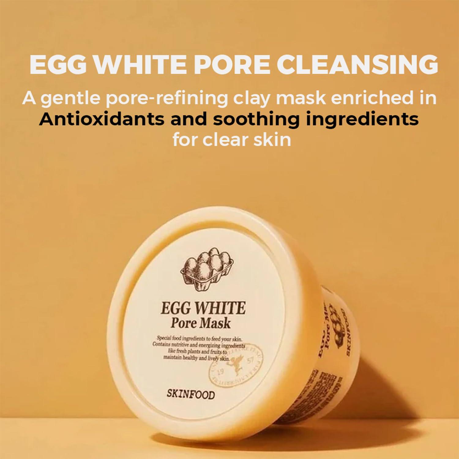 SKINFOOD - Egg White Pore Mask - 120g - YEPPEOYO.