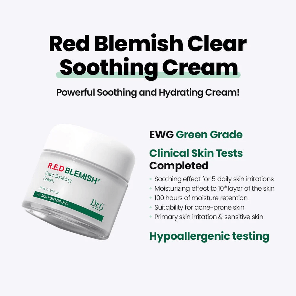 Dr.G - R.E.D Blemish Clear Soothing Cream - 50ml - YEPPEOYO.