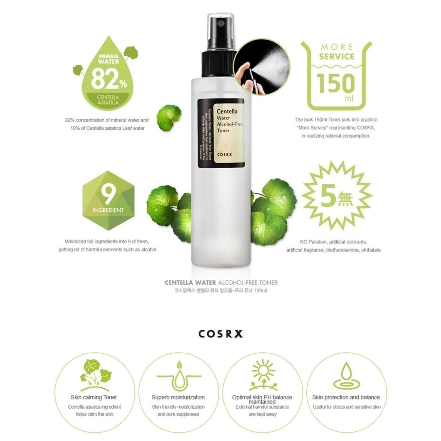 COSRX - Centella Water Alcohol-Free Toner - 150ml - YEPPEOYO.