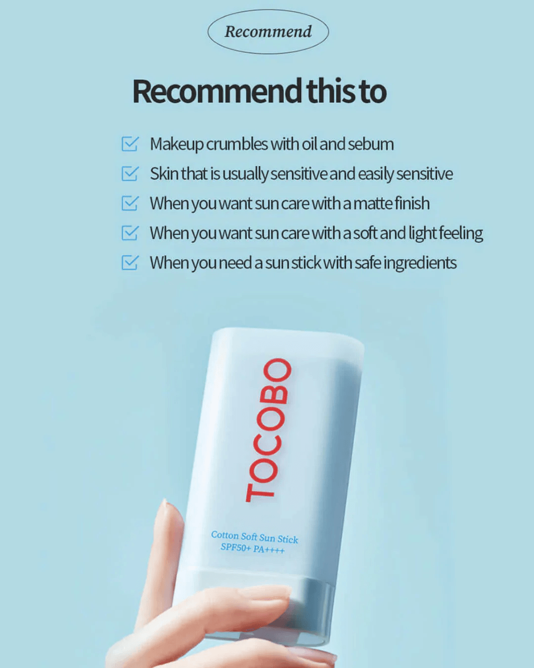 TOCOBO - Cotton Soft Sun Stick -19g - YEPPEOYO.